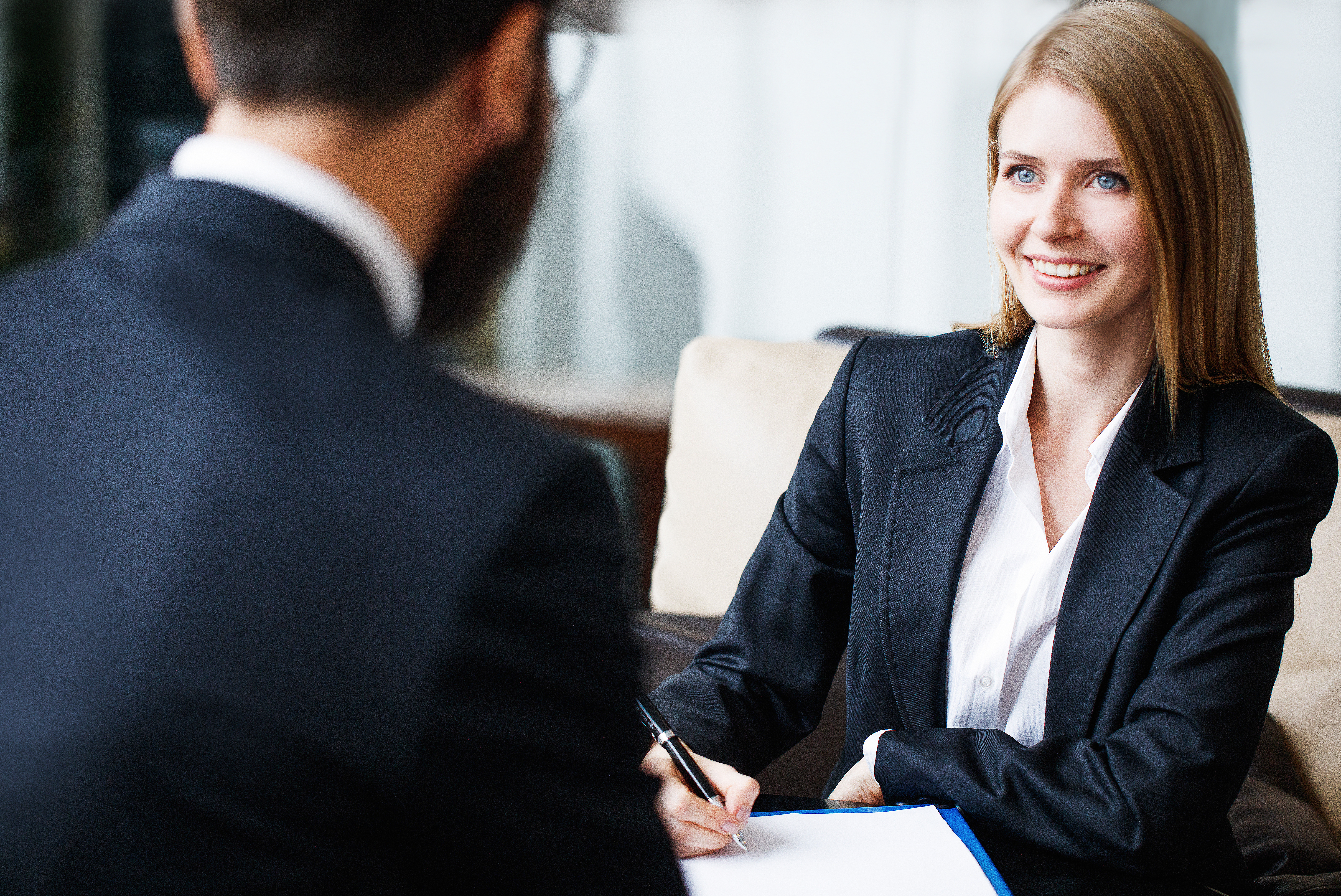 Interview, Job, Discussion, Women, Man, Talking,